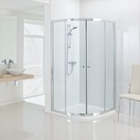 Offset Quadrant Shower Enclosure Cubicle 1200mm x 900mm Chrome Lakes Alterna