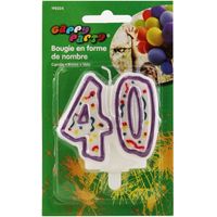 Bougie anniversaire nombre 40