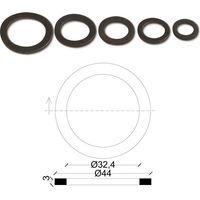 Guarnizione per bocchettoni 1" in gommatela spessore mm.3 102200GT1