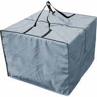 royaluxe -Sac de Rangement Coussin - Durable 210D Sac de Rangement pour Coussin de Jardin, Fermeture éclair Housse Rangement Coussin Exterieur avec poignées et capacité 81 x 81 x 61 cm - Gris