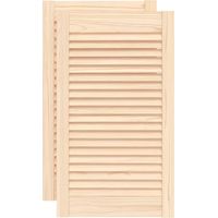 Portes d'armoire à persiennes 2pcs 69x39,4cm bois de pin massif