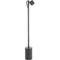 Fint baliza negra con led blanco cálido 3000K