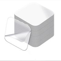 Ahlsen Doppelseitiges Montageband, 20er-Packung, Quadrate (2,36 Zoll 2,36 Zoll), Nano-Klebeband Stickies Doppelseitiges Klebeband, waschbares, entfernbares, transparentes Mehrzweck-Industrieklebeband