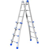 SCALA TELESCOPICA TRASFORMABILE IN ALLUMINIO MARCHETTI EQU45 9+9 FINO A 4,35 MT