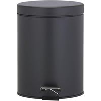 Geesa Tretmülleimer Hotel, Kosmetikeimer 5l + Kübel, Edelstahl schwarz matt