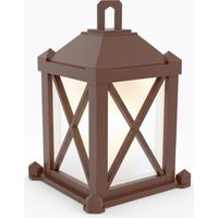 Lanterne LED marron, lanterne décorative LED pour bougie chauffe-plat
