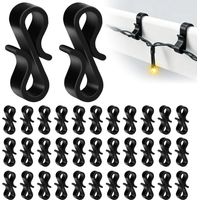 Gutter Hooks for Outdoor Lights,120pcs Mini S Hooks for Hanging Christmas Lights, Outdoor String Lights,Outside String Lights on Wedding Christmas Halloween Garden Tree Home Decor
