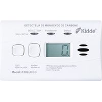 Kidde – Détecteur de monoxyde de carbone électrochimique 10 ans – Écran numérique – Alimentation sur piles – Niveau sonore 85 dB