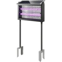 Lampada antizanzare solare esterna con rete protezione 45x18x90 cm nero