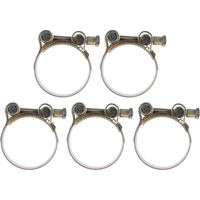 5 Pièces Colliers de Serrage Acier Galvanisé, Kit pour Applications Automobiles et Mécaniques, 32-35mm