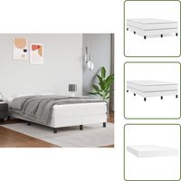 Cama de muelles ensacados - vidaXL Cama box spring con colchón cuero sintético blanco 120x200 cm - Protector de colchón