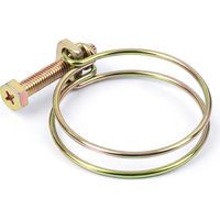 Wiltec Collier de serrage à double fil - en métal W1 - plage de serrage 35-40 mm - Largeur 2,2 mm M6x40 - Robuste - Serre-tube pour Tuyaux