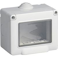 Cassetta con coperchio idrobox per esterno a 3 posti compatibile con vimar plana custodia per interruttori ip55