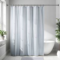 Mikrofaser-duschvorhang 180x200cm- hellgrau - Tendance