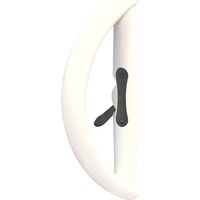 Kintech – Poignée coulissante à anse intérieure – Zamak laqué blanc RAL9016 – Levier de verrouillage avec indicateur – Fixation entraxe 43mm