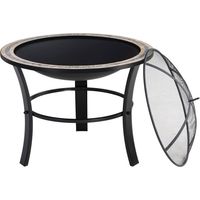 Mosaic fire pit round 82cm powder coated steel