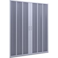 Porta Doccia 150 cm 2 Ante a Soffietto in PVC Apertura Centrale H185 cm Dorini Bianco