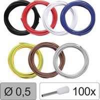 Quadrios 25CW113 Einzelader LiFY 0.5 mm² Schwarz, Rot, Weiß, Blau, Gelb-Grün, Braun, Grau 1 Set