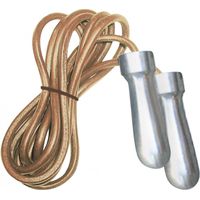 Corda per saltare in pelle professionale - impugnature heavy cromato