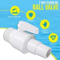 Vanne à bille 2 voies Hayward SP0729 – Économique, remplacement pour installation piscine durable