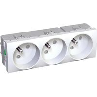 Schneider ALB45232 Altira Dreifachsteckdose 2P Weiß 45° NF