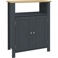 Mobiletto Bagno a 3 Ripiani in MDF e Truciolato con Ripiano Interno Regolabile, 60x30x80.5 cm