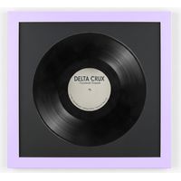 K-Möbel Cadre Vinyle Lilas 40x40cm pour Disque Vinyle Bois Massif