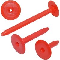 Pack of 100-50mm Ø x 65mm Recess Stem - Warm Flat Roof Deck Insulation Retaining Washers For Use With Reduced Head 4.8mm Diameter Screws