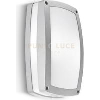 GES301- PLAFONIERA 29CM PER ESTERNO IP54 2 LUCI ATTACCO E27 COLORE GRIGIO ALLUMINIO