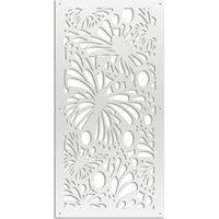BUTTERFLY - Panneau ajouré en PVC - Brise-soleil - Dimension : 73x148 cm - Couleur : blanc