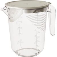 Measuring Cup - 1000 Ml - Built-in Fine Mesh Filter - Goose Neck Spout - Metric And Imperial Scales - Dishwasher Safe - 1 Piece