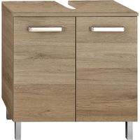 Badezimmer Waschtisch-Unterschrank OSTENDE-66 in Sanremo Eiche Terra quer Nb. - B/H/T: 60/62/33cm