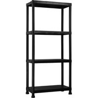 Étagère en résine à 4 niveaux, capacité de charge 100 kg, 61 x 31 x 131 cm, Thinia Home