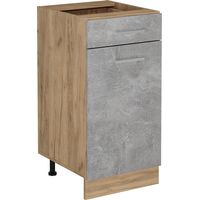 Mueble bajo de cocina R-Line, Hormigón, 40 cm sin encimera, Vicco