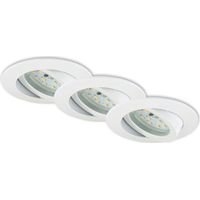 LED Einbauleuchten schwenkbar 3er-Set dimmbar 6,5 W IP23 Weiß Ø8,2cm Briloner