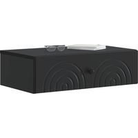vidaXL Table d'appoint murale Noir 59 x 34,5 x 17 cm Bois d'ingénierie