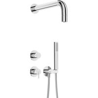 Deante Kit de douche inox avec tête pluie et flexible 1500 mm