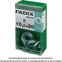Flache Unterlegscheibe, Zink, 105 x 20 mm, Karton 8 Stk. Fadix 85761