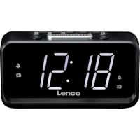 Lenco Radio da tavolo FM, AM FM, USB Funzione allarme Nero