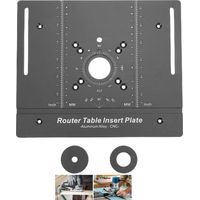 Insert de Table de Toupie en Aluminium, Plaque de Toupie en Aluminium, Plaque D'insertion de Table de Toupie, Plateau de Table de Toupie DIY pour Le Travail Du Bois