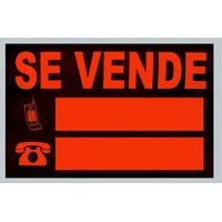 Schwarz-oranges „Zu verkaufen“-PVC-Schild, 50 x 70 cm, langlebig für den Innen- und Außenbereich – MARKE