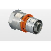 Raccordo Uponor S-Press in ottone cromato filettatura 1/2"
