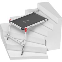 Hailo – Plateforme échafaudage pour escalier en aluminium – Hauteur réglable – 4 pieds antidérapants – Conception ergonomique pour sécurité