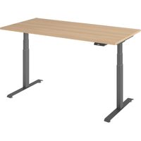 bümö Schreibtisch elektrisch Lite Rechteck: 160 x 80 cm Eiche