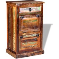 Armoire à chaussures 4 couches avec tiroir Bois de récupération vidaXL