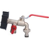 Raccords de vanne de vidange en laiton à double connecteur pour conteneurs IBC, type à double tête et nez unique