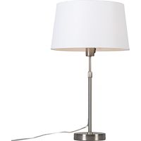 Table Lamp Steel with White Lampshade 35 cm Adjustable - Parte