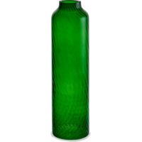 "Vaso artigianale BOTTIGLIA in vetro di Murano verde smeraldo 42 cm"