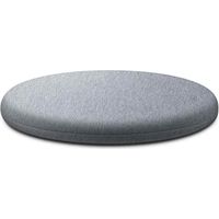 Cojín redondo de espuma viscoelástica, cómodo y transpirable, lavable para dormitorio (gris claro, 30 cm)