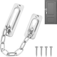 CCYKXA (Silver)Door Chain, Security Lock, Door Lock, Door Lock Chain, Front Door Curtain Chain, Security Chain for Door, Security Lock